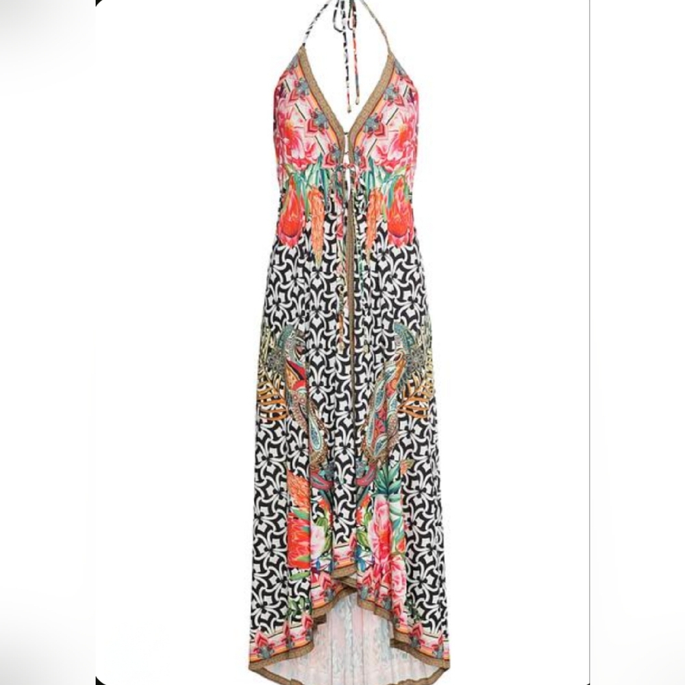 Venus Boho Multicolor Strappy Maxi Dress Sz.XL